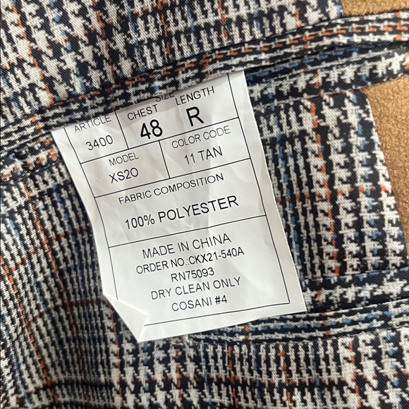 Linea Uomo Microsuede Blazer Tan elbow Patches 48R - Picture 5 of 8